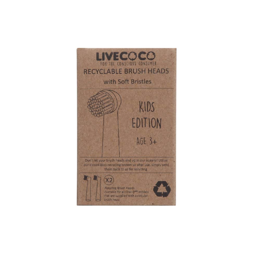 LiveCoco Kids Edition Oral B Compatible Recyclable Toothbrush Heads - Age 3+ - Image 4
